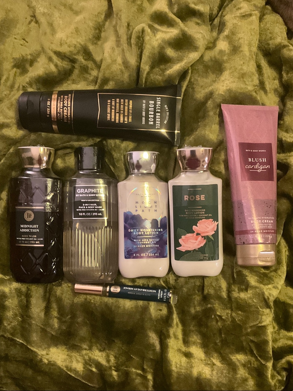 Bath & Body Works Assorted Body Care Set moonlight path blush cardigan graphite